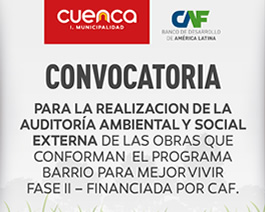 Convocatoria para Auditoría Ambiental y Social