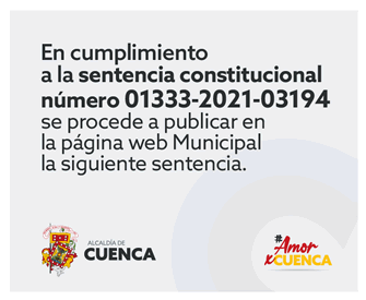 En cumplimiento a la sentencia constitucional 01333-2021-03194