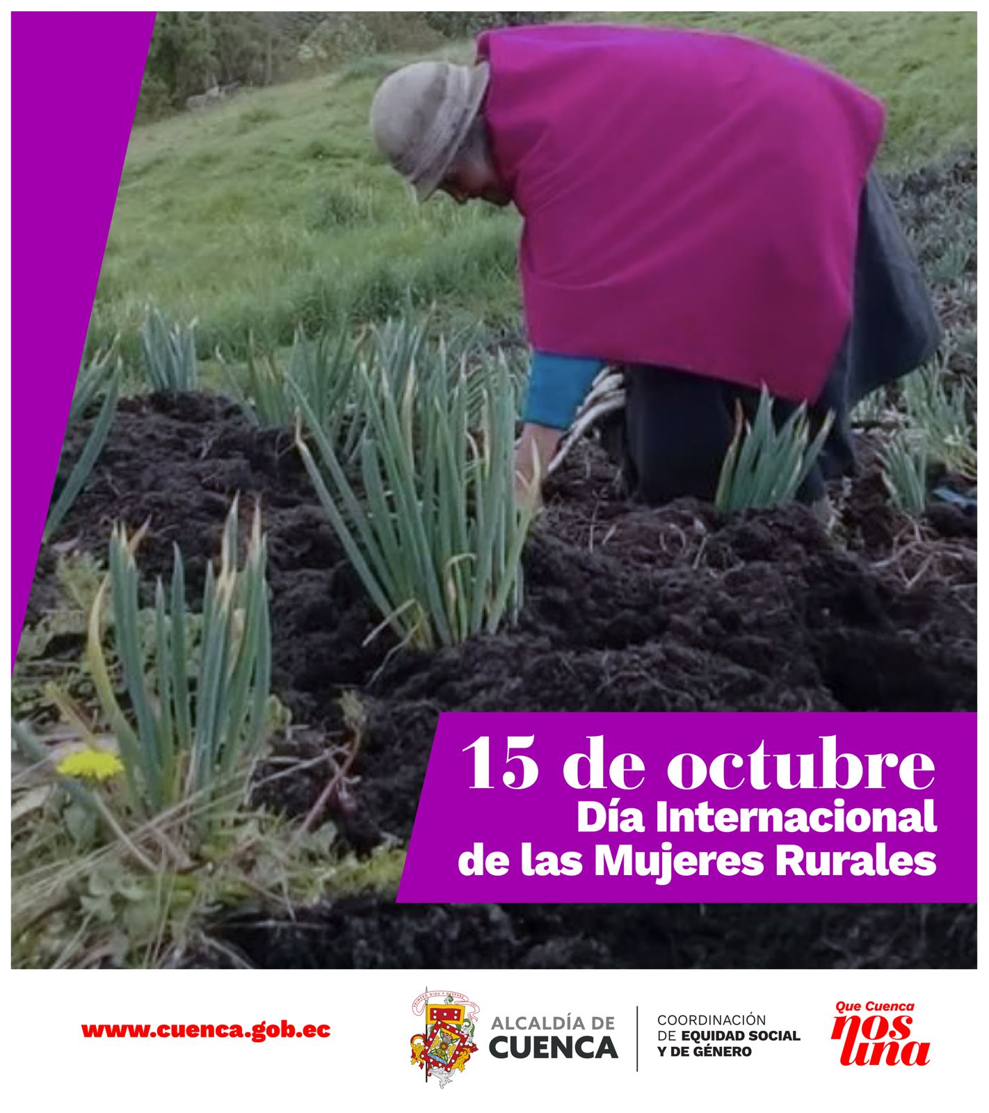 Hoy, 15 de octubre, conmemoramos el Día Internacional de las Mujeres Rurales. Rendimos un profundo homenaje a las mujeres agricultoras, ganaderas, tejedoras y lideresas que sostienen la vida en nuestros campos. Ellas no solo cultivan alimentos de calidad, también siembran esperanza, preservan nuestras raíces y garantizan la soberanía alimentaria de comunidades enteras. A ti, mujer rural, que te levantas con el sol y eres el motor invisible pero invencible de nuestra tierra. 