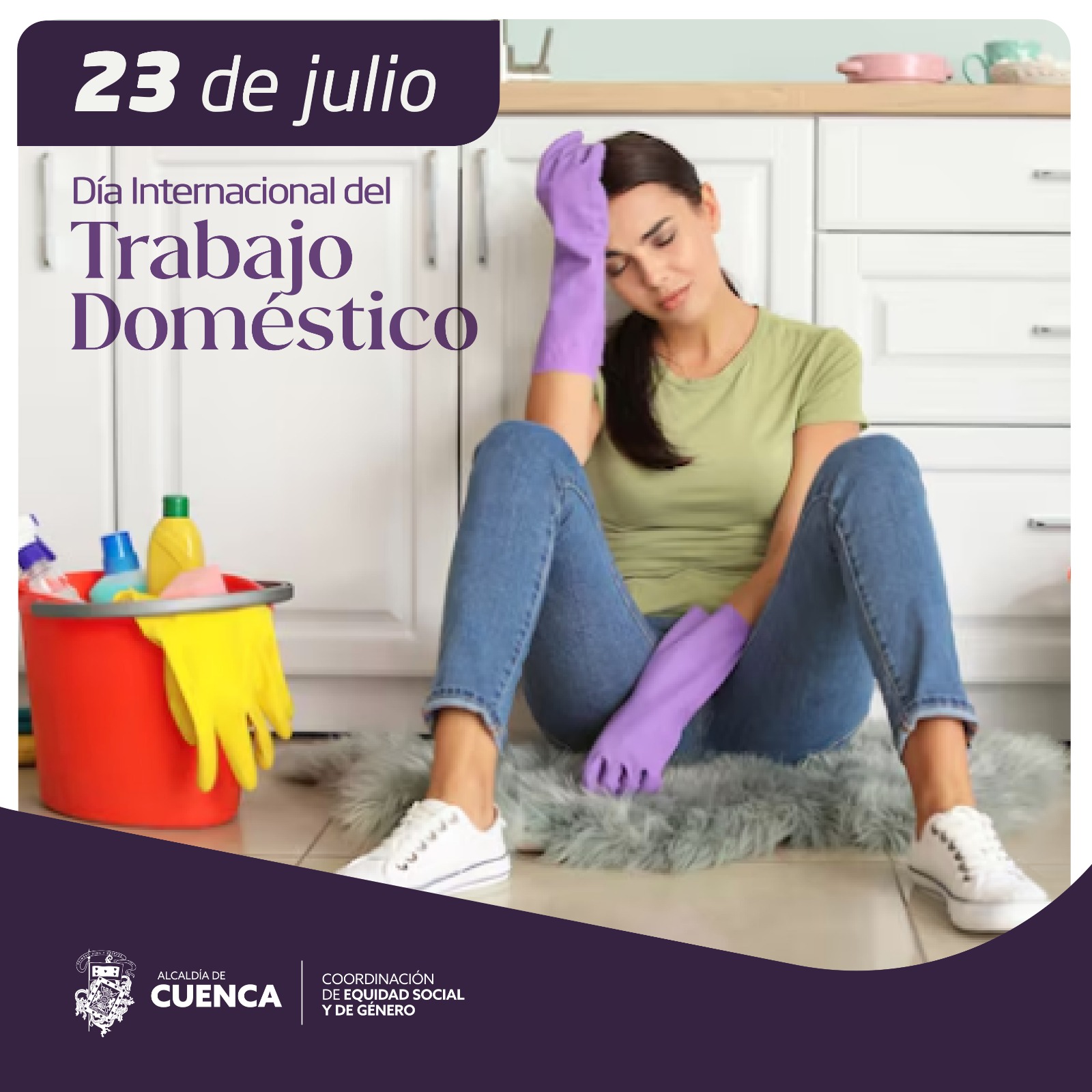 ¡El trabajo doméstico sostiene al mundo! En el Día Internacional del Trabajo Doméstico, recordamos que el cuidado del hogar es el pilar de nuestras comunidades. No es solo una labor diaria, es un derecho que exige reconocimiento, respeto y protección laboral justa. Garantizar la igualdad de sus derechos es tarea de todos. Municipio Cuenca #QueCuencaNosUna ❤️💛