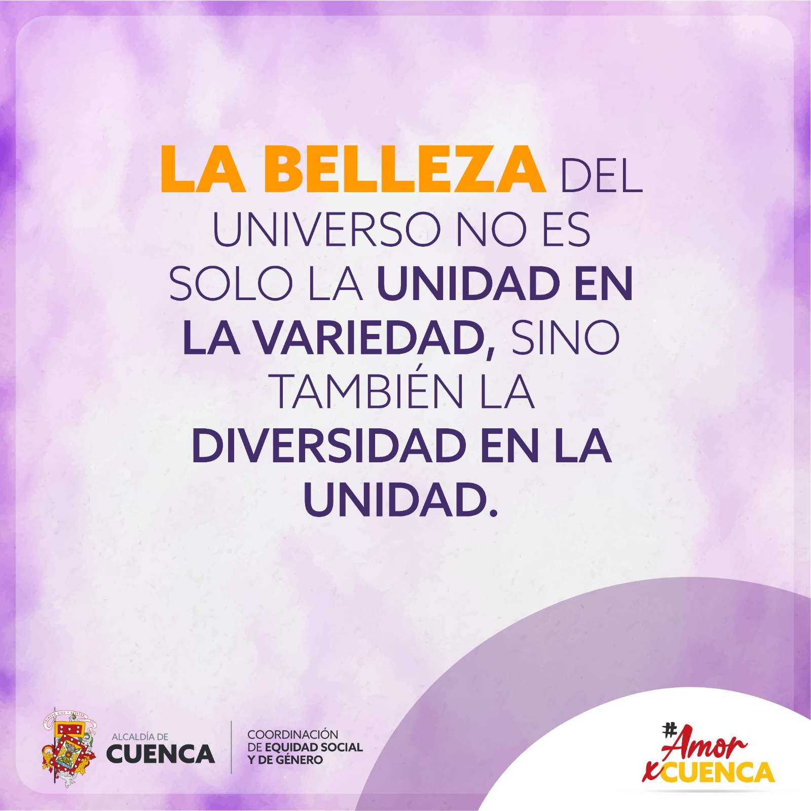 Cualquiera que sea la libertad por la que luchamos debe ser una libertad basada en la igualdad. #Diversidad #Inclusión #Convivencia #CuencaLuchaContraLaViolencia