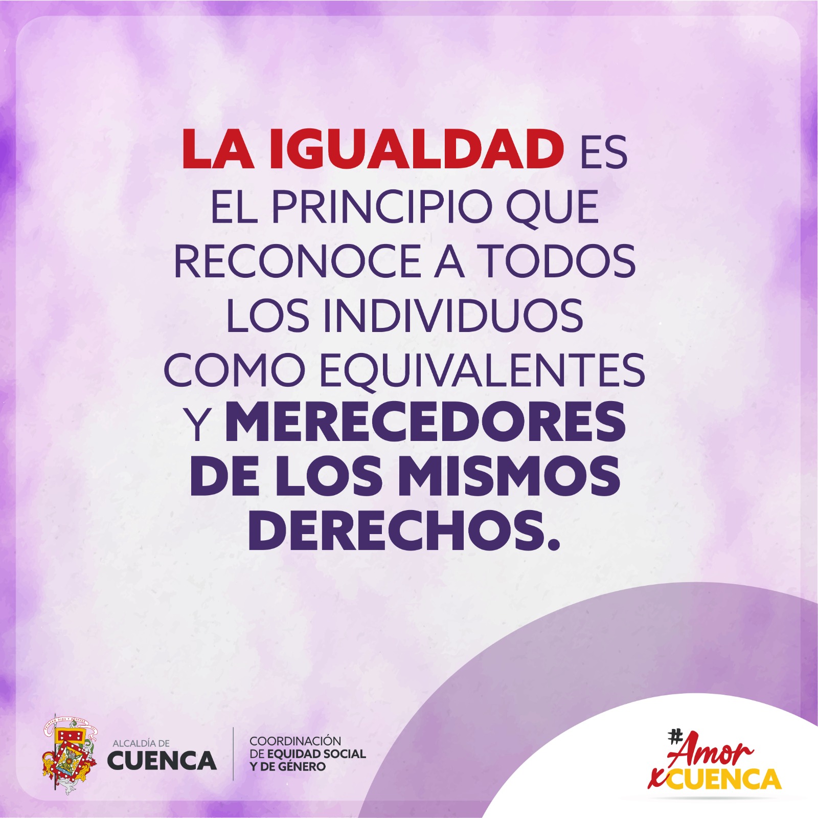 Demostremos nuestro compromiso a la hora de construir un mundo en el que podamos vivir con orgullo y plenitud, sin importar nuestra orientación afectivo-sexual.  #Diversidad #Inclusión #Convivencia #CuencaLuchaContraLaViolencia