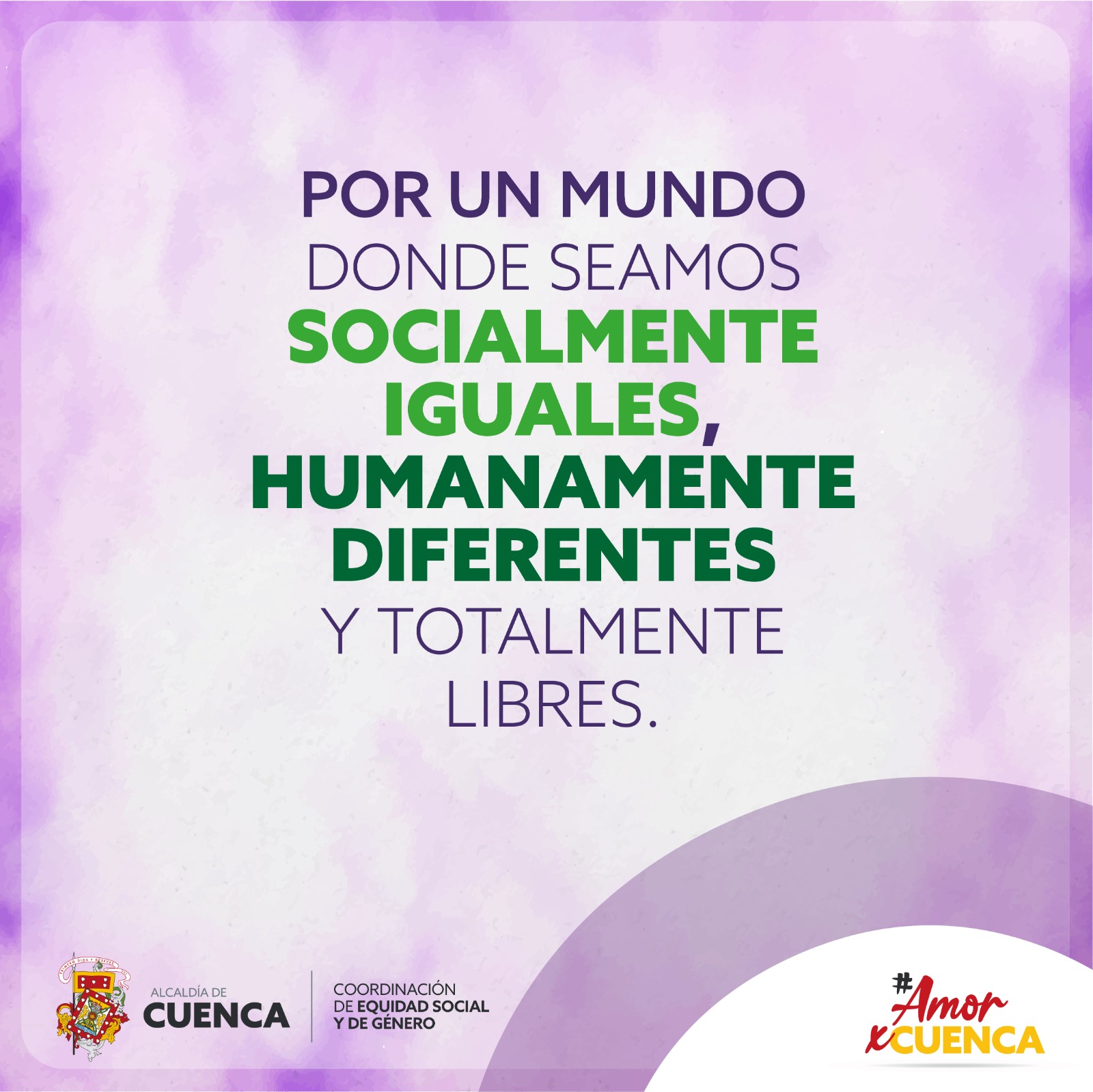 Nadie nace odiando a otra persona por el color de piel u origen, sexualidad o religión. Si pueden aprender a odiar, se les puede enseñar a amar, porque el amor es más natural para el corazón humano que su opuesto. #Diversidad #Inclusión #Convivencia #CuencaLuchaContraLaViolencia