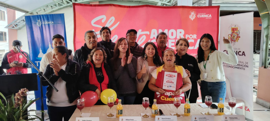 María Guanga, representante del Mercado 12 de Abril, se consagró ganadora de la II Ruta de las Papas con Cuero, realizada este 2 de mayo. El segundo lugar fue para Elvia Guanga, del mercado El Arenal, mientras que el tercer puesto lo obtuvo Zoila Arévalo, de la plataforma Narancay.