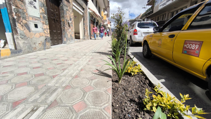Con la finalidad que los barrios de Cuenca se transformen, está en marcha el proyecto de reconstrucción de veredas y ajardinamiento .