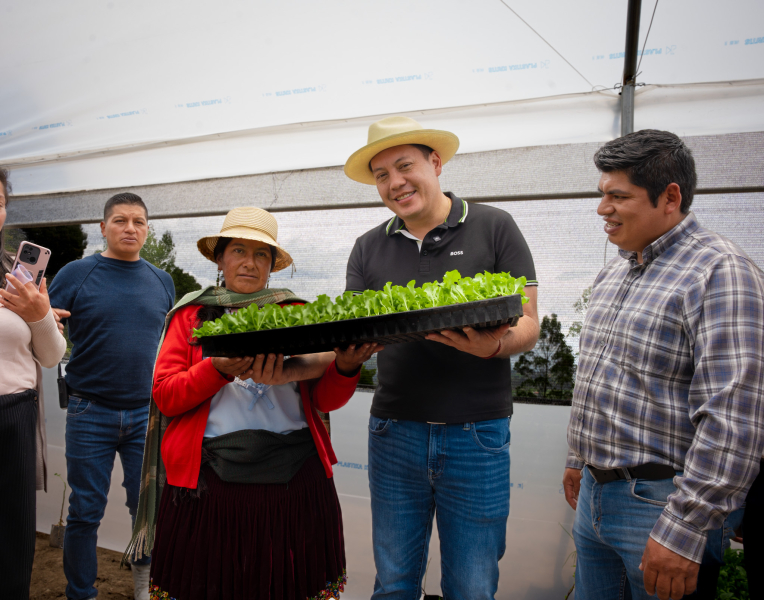 En la comunidad Santa Anita de la parroquia Turi se entregó hoy, sábado 23 de marzo de 2024, el primer invernadero, de los cinco que se construirán en diferentes parroquias como parte del proyecto que impulsará el desarrollo de la ruralidad de Cuenca.