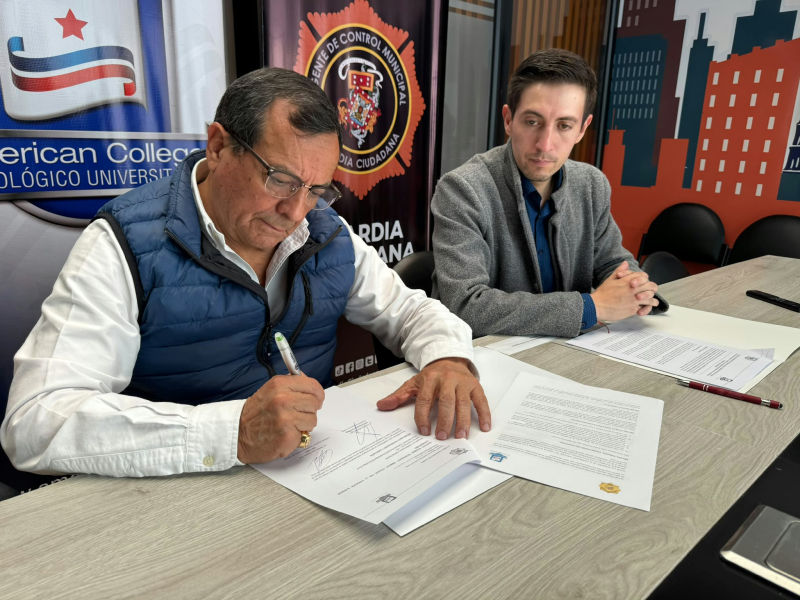 La Guardia Ciudadana de Cuenca fortalece su rol institucional mediante la cooperación con el Instituto Superior Tecnológico American College, con la condición de Superior Universitario, para contribuir a la formación de estudiantes de la carrera de Seguridad Ciudadana y Orden Público, a través de prácticas preprofesionales.