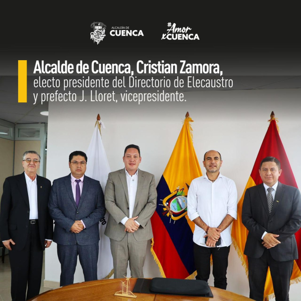 Alcalde Zamora designado presidente de la Junta de Accionistas de ELECAUSTRO