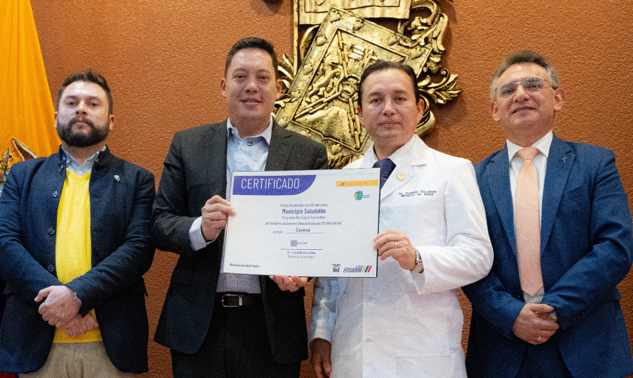 Cuenca se re certifica como “Municipio Saludable” con un 97% de cumplimiento de los indicadores del programa “Municipios y Mercados Saludables” del Ministerio de Salud Pública.